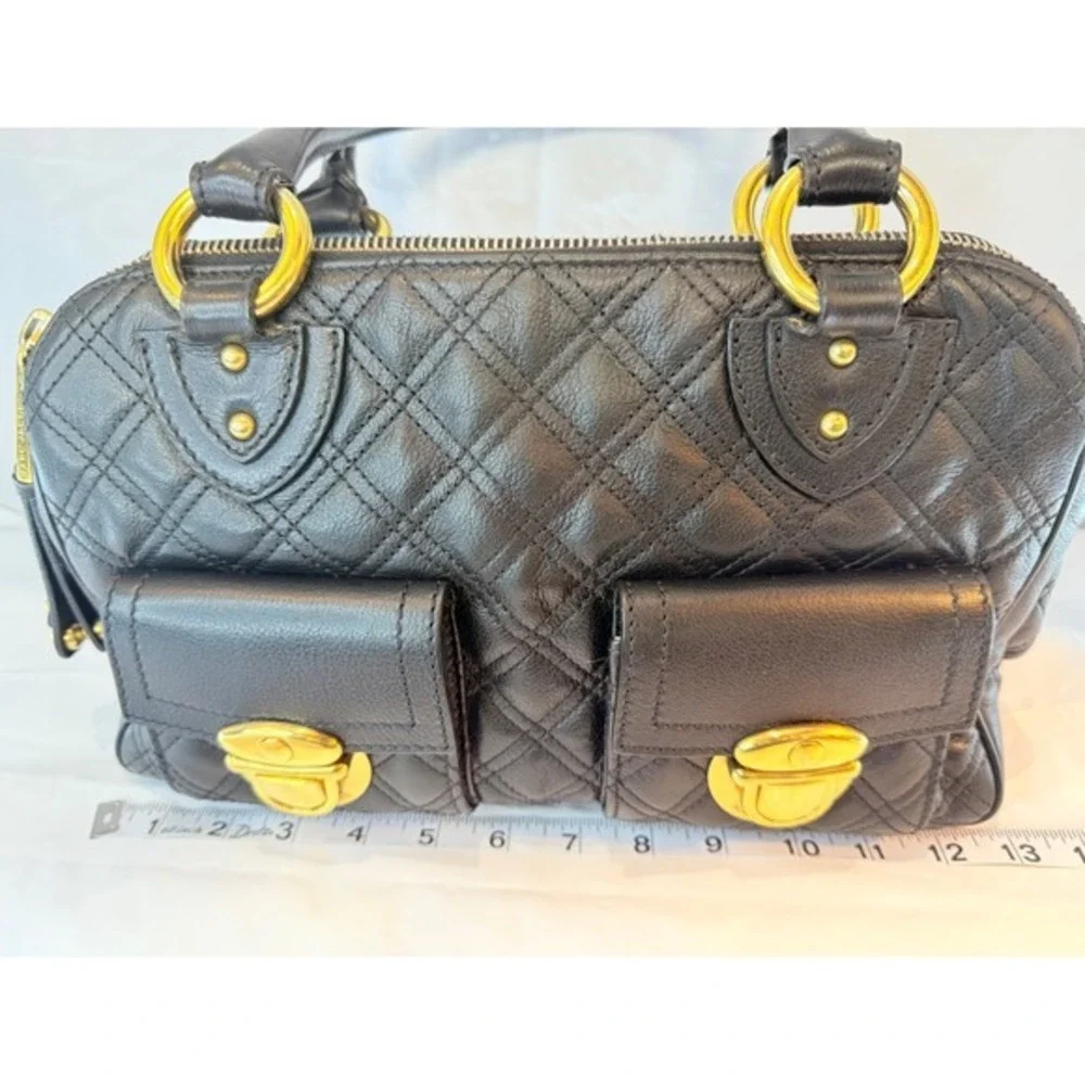MARC‎ JACOBS Venetia quilted black leather satchel